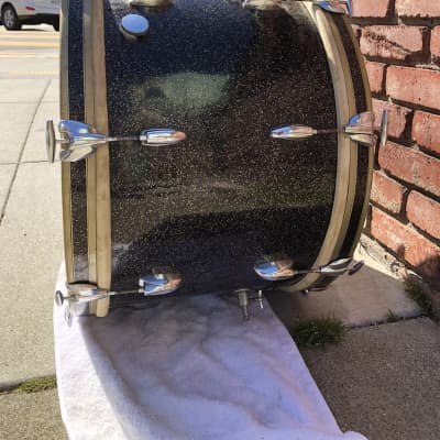Ultra-rare Gretsch Bass Drum  Anniversary Black Sparkle 1958  22” image 1