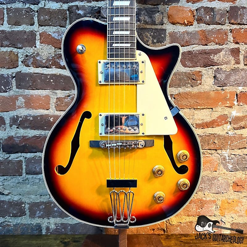 Johnson JH-100 Delta Rose Hollowbody Guitar (2023 - Sunburst) image 1