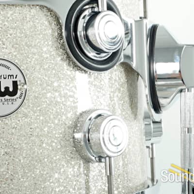DW 3pc Collectors Series Maple Drum Set-Broken Glass Glitter 12/16/22 image 6