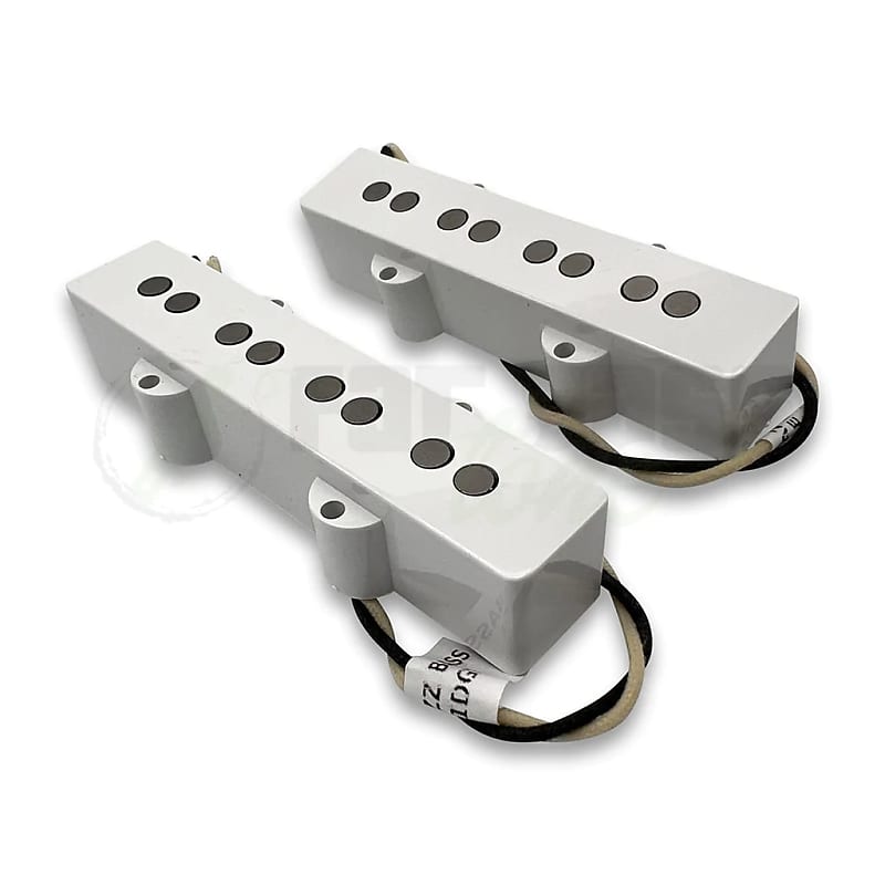 Lindy Fralin Split Jazz 4 String Bass Pickup Set - White Covers