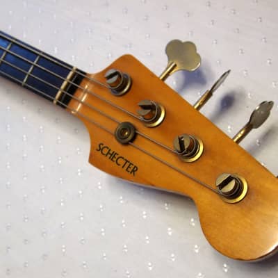Schecter Jazz Bass w Ebony fretboard 1980-s Sunburst image 8