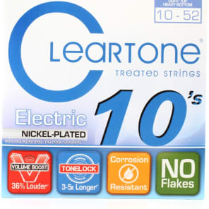 Cleartone 9420 Nickel Plated Electric Guitar Strings - .010-.052 Light Top/Heavy Bottom image 4