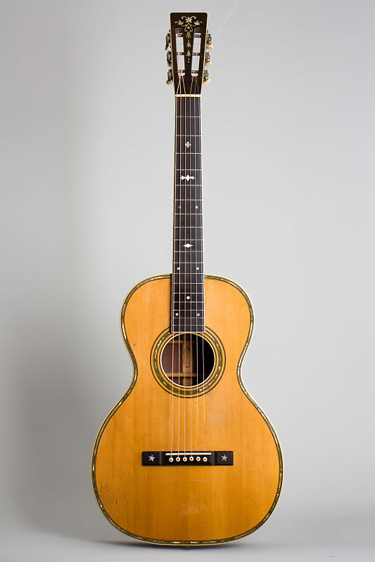 Wm. Stahl Solo Style # 8 Flat Top Acoustic Guitar,  made by Larson Brothers (1930), ser. #36405, black tolex hard shell case. image 1