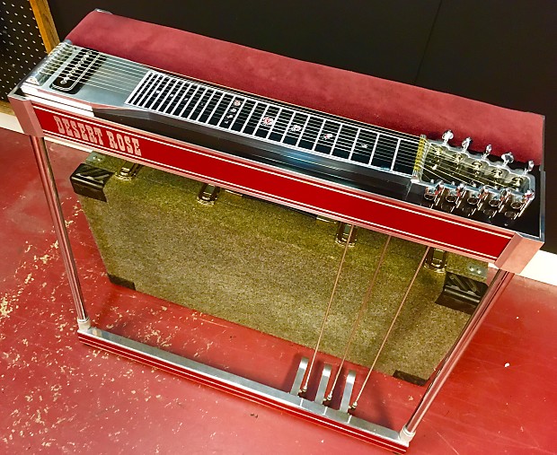Desert rose steel guitars top