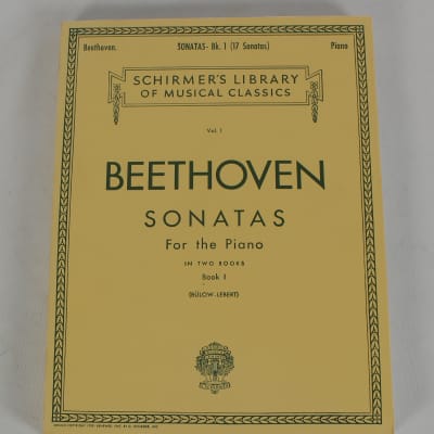 Schirmers Library of Music Classics Vol 1 Beethoven Sonatas For The Piano Book 1 image 1