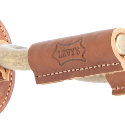 Levy's FGHNGR Brass Forged Guitar Hanger - Tan Leather for sale