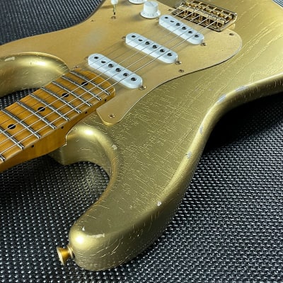 Fender Custom Shop Limited Edition '55 Bone Tone Stratocaster- Aged HLE Gold (7lbs 12oz) image 7