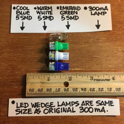 (10) Green LED Wedge Base Lamps 8v-/Pioneer SX //Sansui G-Models /Receiver/Kenwood KT-KR-KA image 4