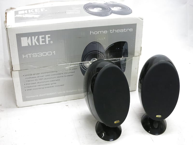 BOSE - KEF HTS3001 スピーカー 2本(ペア) Uni-Q サテライト KEF HTS3001 Uni-Q Satellite Home Theater Speaker Pair Black