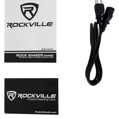 Rockville Rock Shaker 10" Inch Black 600w Powered Home Theater Subwoofer Sub image 7