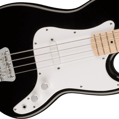 Squier Sonic Bronco Bass Maple Fingerboard White Pickguard Black image 4