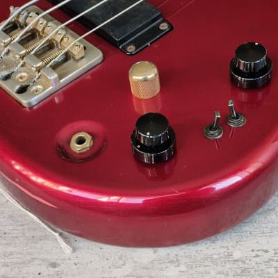 1983 Aria Pro II Japan SB Elite-II Electric Bass (Deep Red Metallic) image 2