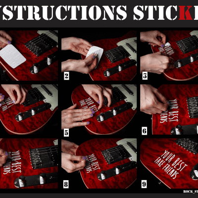 Tom DeLonge stickers guitar Fender Stratocaster decal replica Blink-182 set 28 image 6
