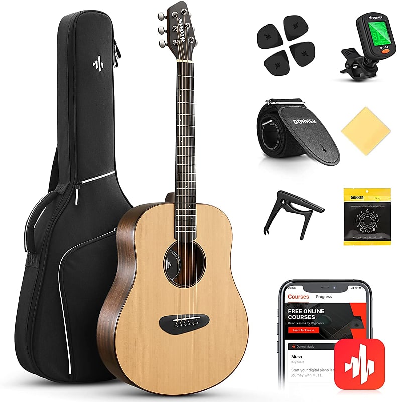 Donner DO SERIES 3/4 Acoustic Guitar for Beginner Adult Reverb