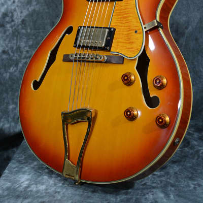 Landscape SA-101 Single Cut Prototype Hollow Body Archtop Electric 00s Made in Japan Sunburst w Case image 6