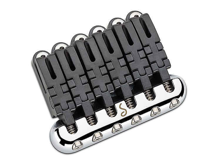 Schaller Germany Hannes 6-String Guitar Bridge - CHROME, 12010200 