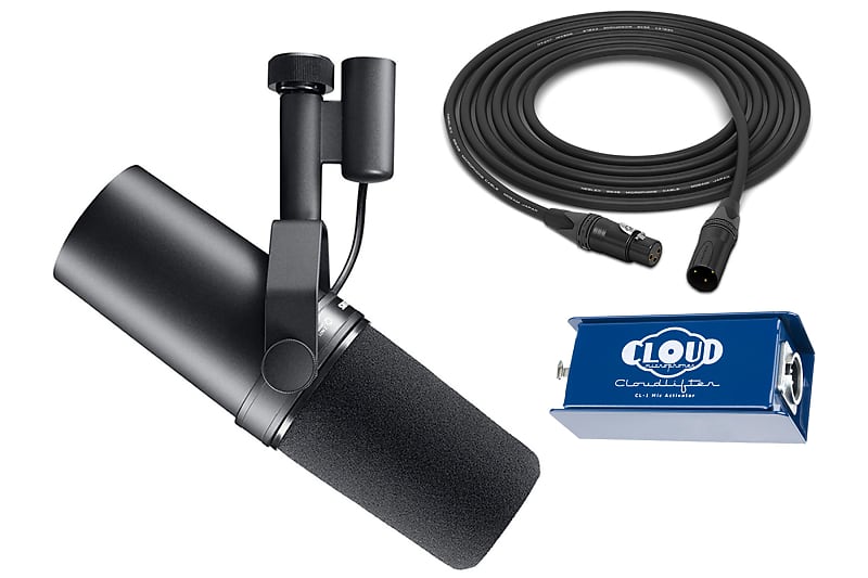 Shure Bundle | SM7B Dynamic Mic w/ Cloudlifter CL-1 Mic Activator and Mogami 2549 Cable image 1