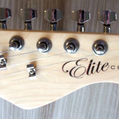 2023 Elite® Strat Pro Style Guitar "Tiger Burst Cherry" ,w/ Hot Z-Mules® Maple neck Gilmour Mod image 5