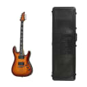 Schecter Omen Extreme-6 6-String Electric Guitar in Vintage Sunburst Bundle with Schecter Universal Hard Shell Carrying Case (2 Items)