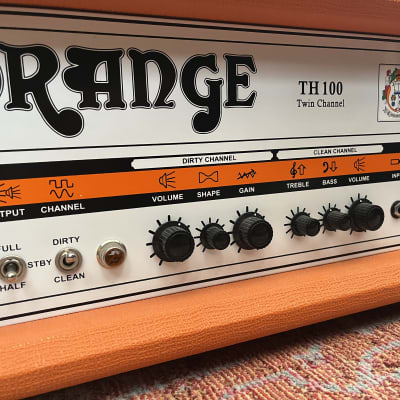 Orange TH100H 100-Watt Twin Channel Guitar Head, Orange Tolex