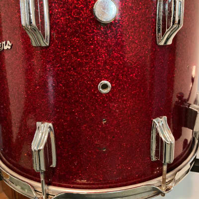 Rogers Powertone Marching Snare Drum 1968-70 Red Sparkle image 3