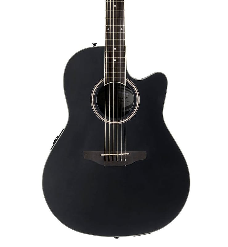 Ovation AB28-5S Standard Shallow Black Satin Acoustic Electric Guitar image 1