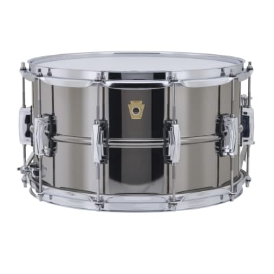 Ludwig *Pre-Order* 8x14" Black Beauty Smooth Single Sheet Brass Shell Imperial Lugs Snare Drum LB408 | Special Order | Authorized Dealer image 1