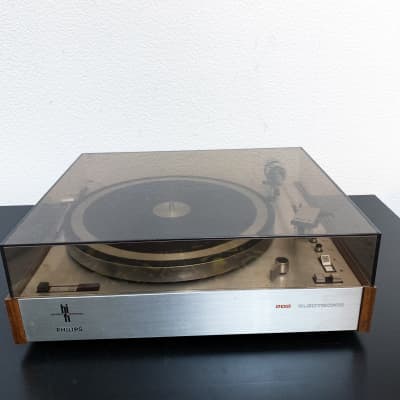 Rare Philips 202 Electronic Turntable GA202 Made in Holland Wood Grain + Needle image 4