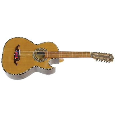 Paracho Elite PRESIDIO Mariachi 12-String Bajo Sexto Acoustic Guitar w/Solid Cedar Top, Natural image 2