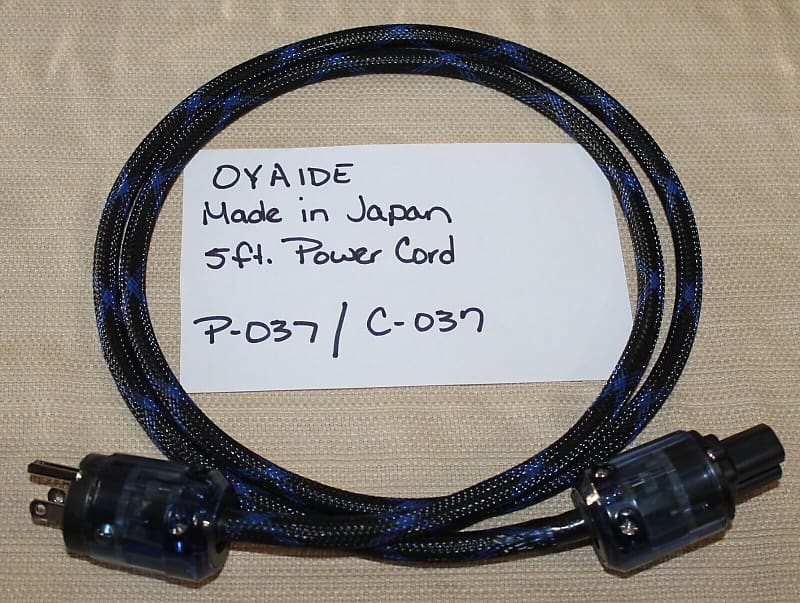 OYAIDE 5 foot Power Cord 14 AWG. M.I.J P-037/C-037 Nice Power Cable!