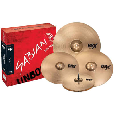 Sabian B8X Performance Set Plus Cymbal Pack 14"Hi-Hats/16"Crash/20"Ride+18" Crash