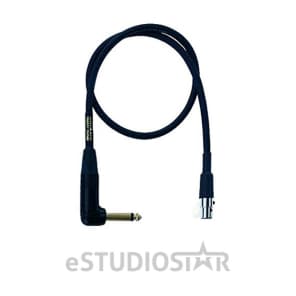 Mogami Gold BPSH-TS-30R TA4F to 1/4" Right-Angle TS Belt Pack Cable for Shure Wireless Systems - 30"