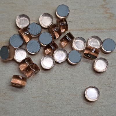 Rose Gold Mirror Acrylic Guitar Fingerboard Dot Inlays 5mm diameter- 26 Qty for sale