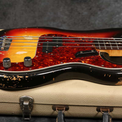 1963 Fender Precision Bass - Sunburst - OHSC image 9