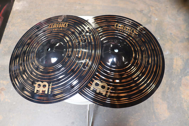 Meinl Classic Custom 14" Dark Hi Hat Cymbals image 1