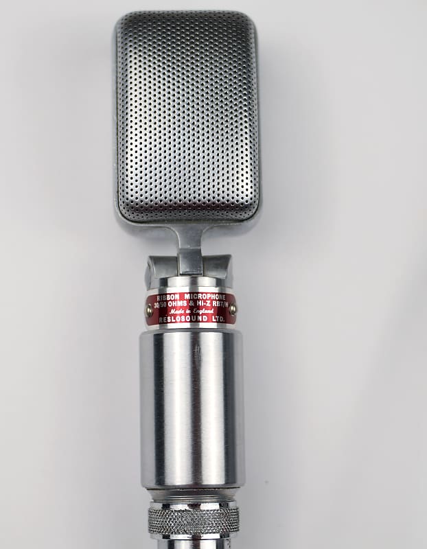 Reslo Reslosound Vintage 1960's RBT/H Ribbon Mic 30-50 Microphone Rare  England British Beatles