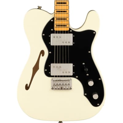 Squier Limited Edition Classic Vibe '70s Telecaster Thinline, Block Inlays, Olympic White for sale
