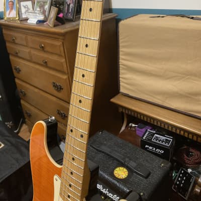 Fender Stratocaster Strat ST P/C Amber Flame Maple, Fender Custom Shop Custom '54 Pickups image 9