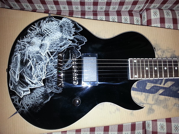 Ibanez CLM1 Cameron Lidell Signature Guitar Black/Graphic image 2