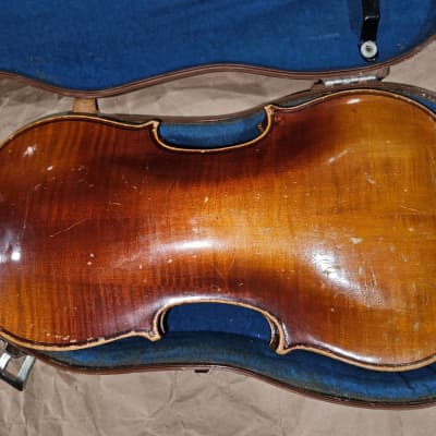 Vintage Jacobus Stainer / Konrad sized 3/4 violin, Repairs Needed image 8