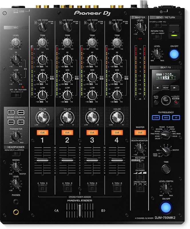 Pioneer DJM-750MK2 4-CH DJ Mixer w/ Club DNA, RekordBox DJ /DVS, Pro FX DJM-750. image 1