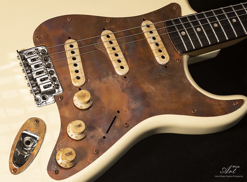 Copper Stratocaster SSS Pickguard SET-of-2 w Jack | Reverb Finland