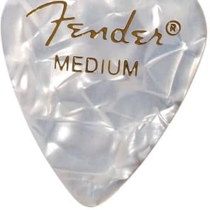 Fender 351 Shape Premium Picks, Medium, White Moto, 144 Count 2016