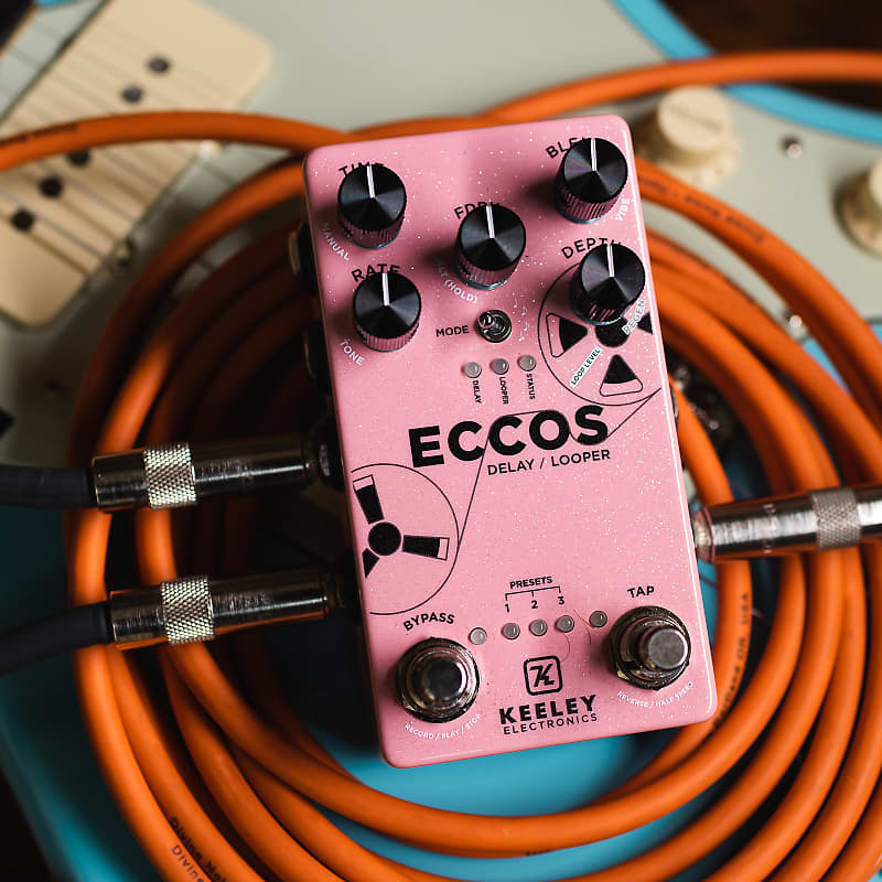 Keeley ECCOS Modulated Delay/Looper Shell Pink Sparkle (CME Exclusive)