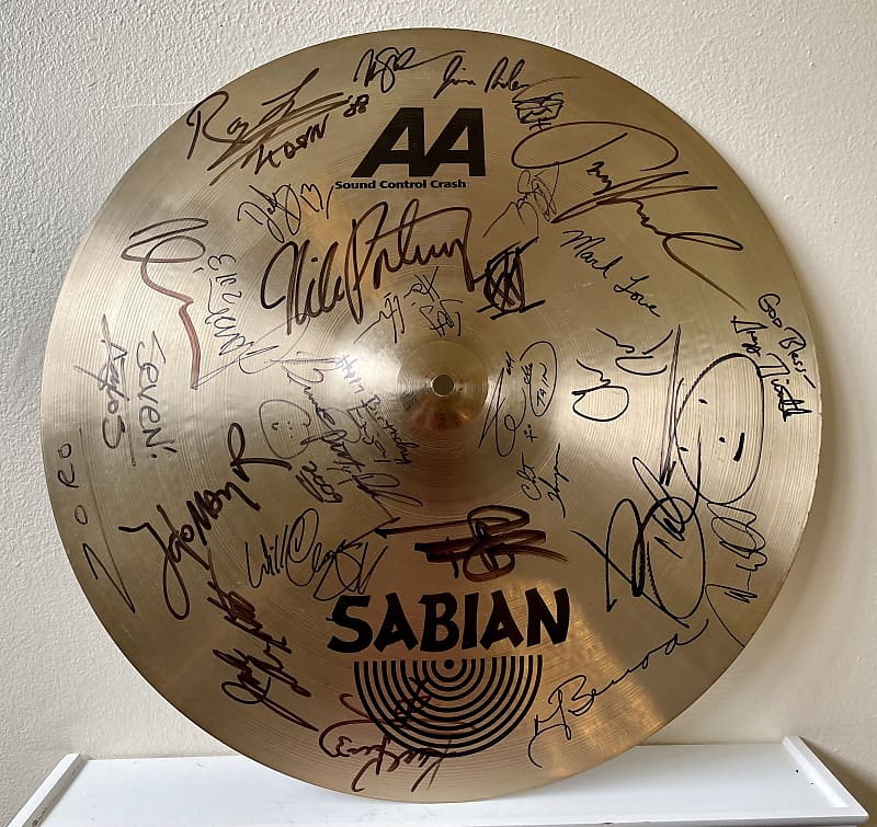 20" Sabian AA Sound Control Crash Signed by Various SABIAN Reverb