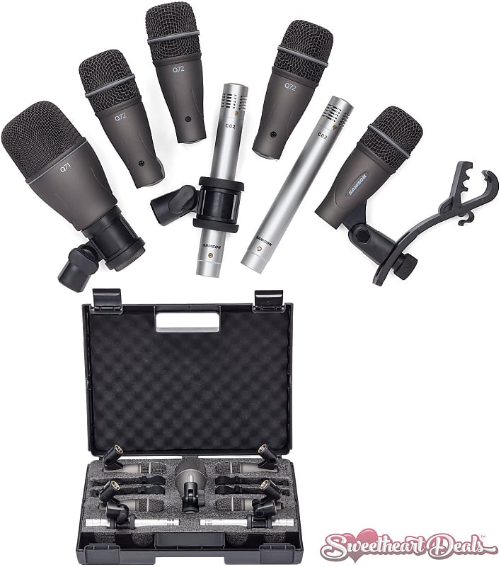 Samson DK707 7-Piece Drum Microphone Recording Kit w/ Q72 Q71 C02 image 1