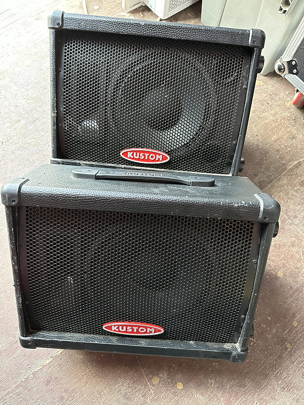 Set of 2 Kustom KPM10 powered stage monitors Reverb