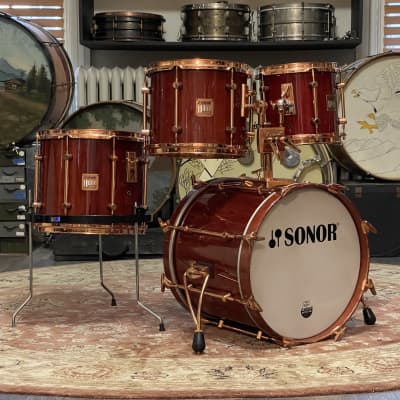 Sonor Hilite Exclusive Red Maple Bop Kit 10/12/14/18 image 25