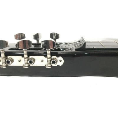Haze HSLT1930MBK Lap steeL with stand, glass Tone Bar, tuner, extra string and picks image 11