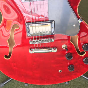 NEW 2015 Hamer Echotone PROTOTYPE Electric Guitar Semi Hollow Cherry Transparent ECO/CT image 5